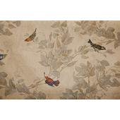 Heritage Windsong Parchment White Bird Fabric